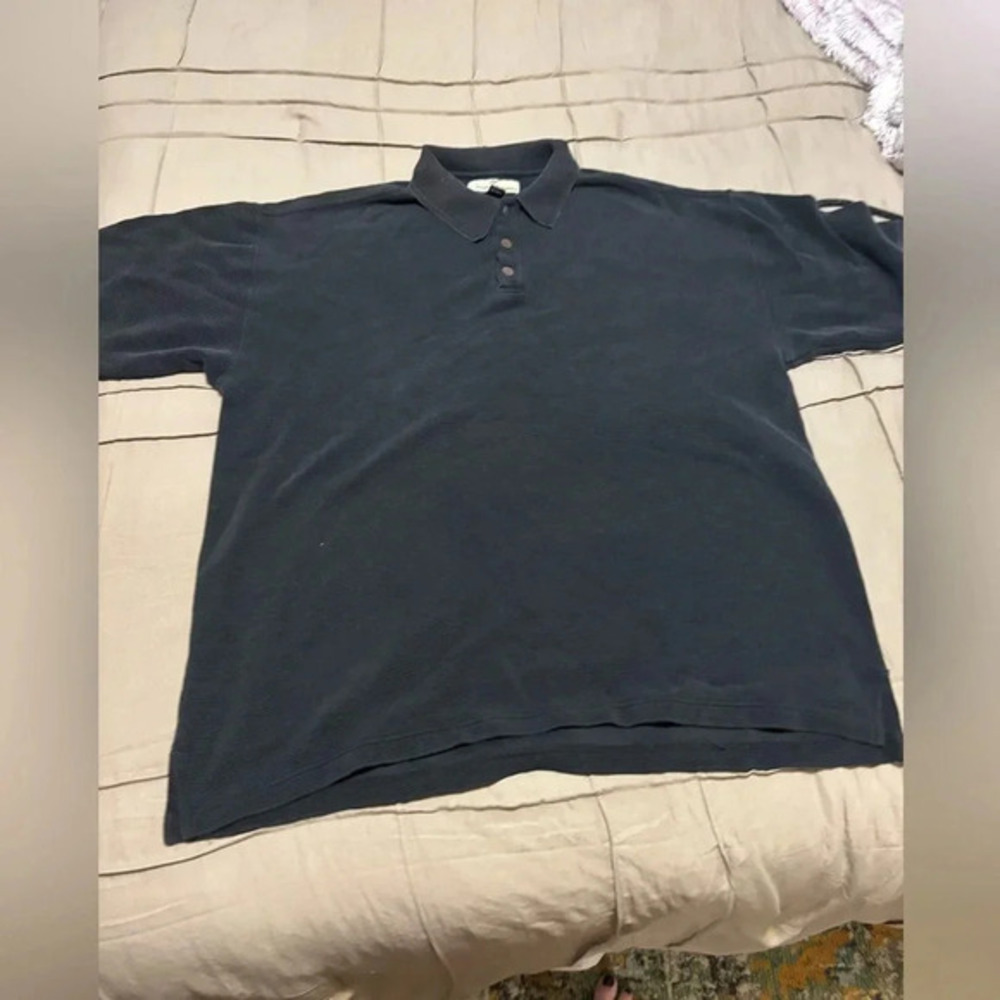 Tommy Bahama Cotton Resort Black Polo Mens XL